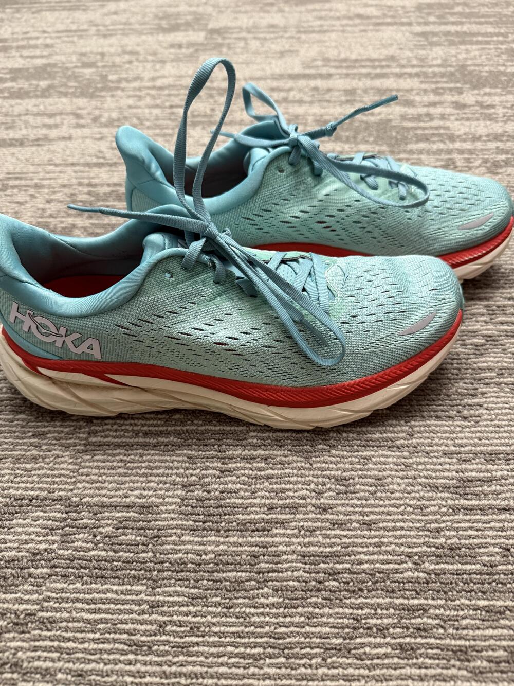 Hoka One One Clifton 8 Shoes Womens Size 9.5 Running Sneakers 1119394 AEBL